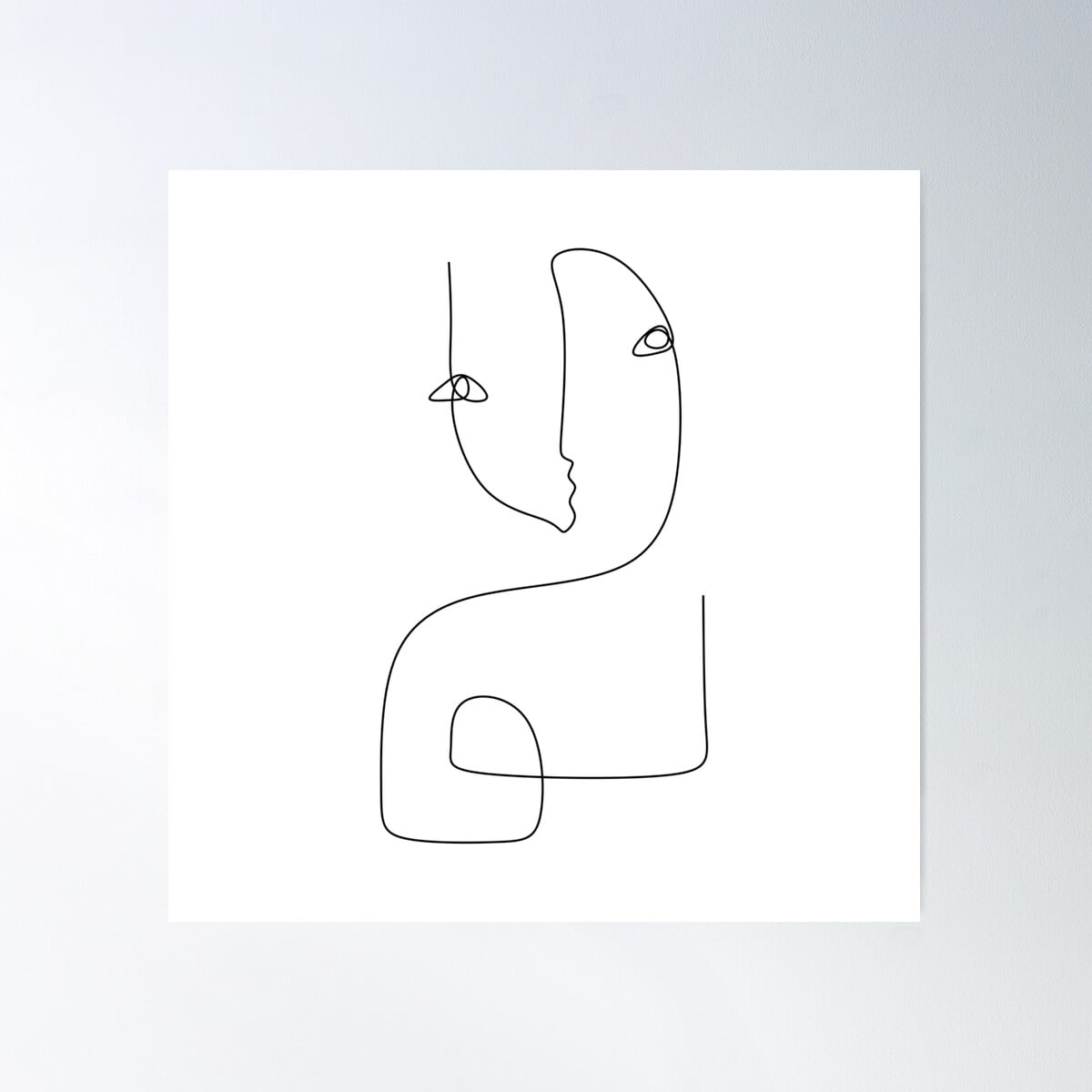 Abstract Single Line Drawing. Pinterest Woman One Line Drawing Face ...