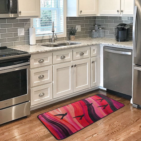 Abstract Sky Pattern Non Slip Long Door Mat 39''x20'' Soft, Absorbent, for Kitchen, Bathroom, and Bedroom