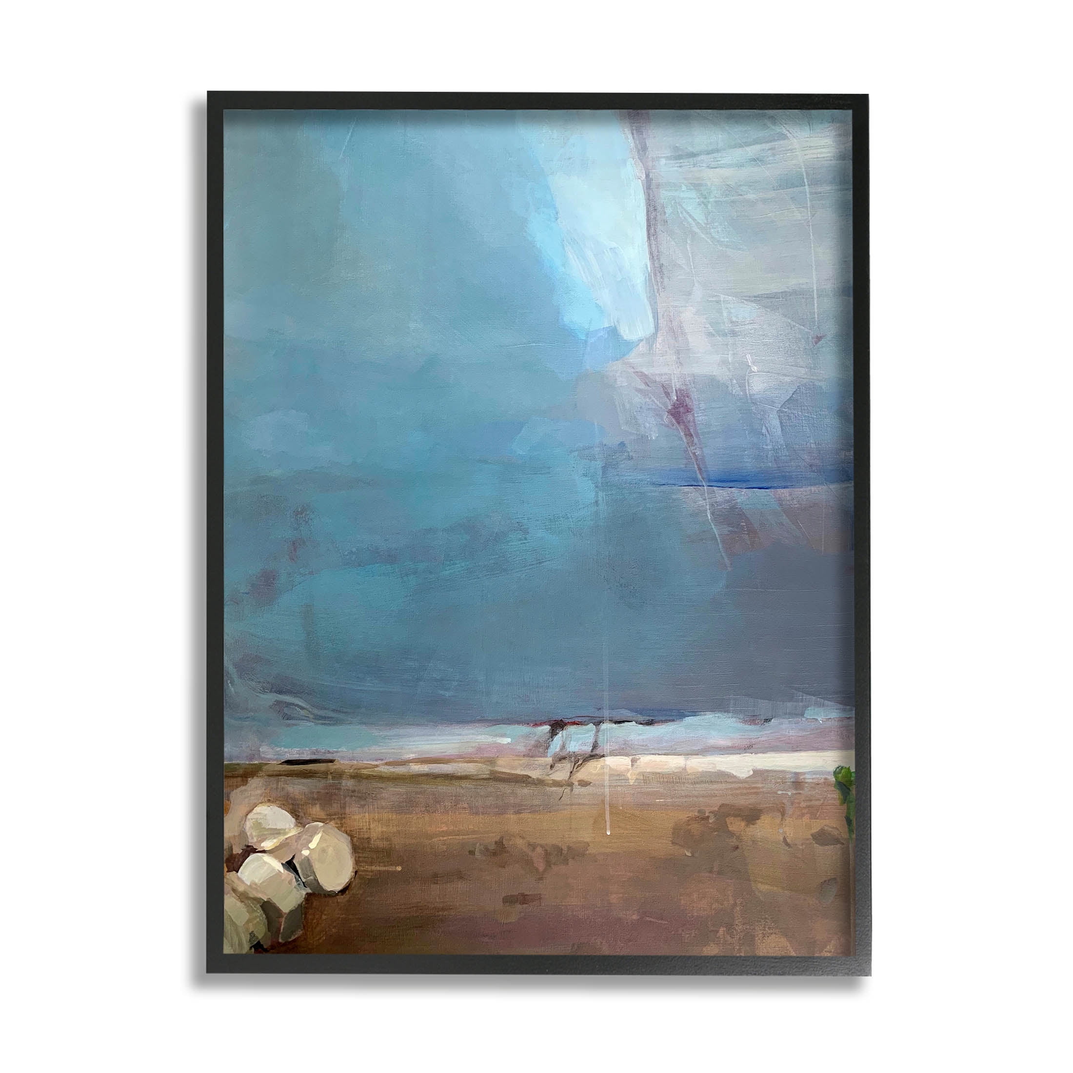 Abstract Sky Scenery Landscape Abstract Painting Black Framed Art Print Wall Art