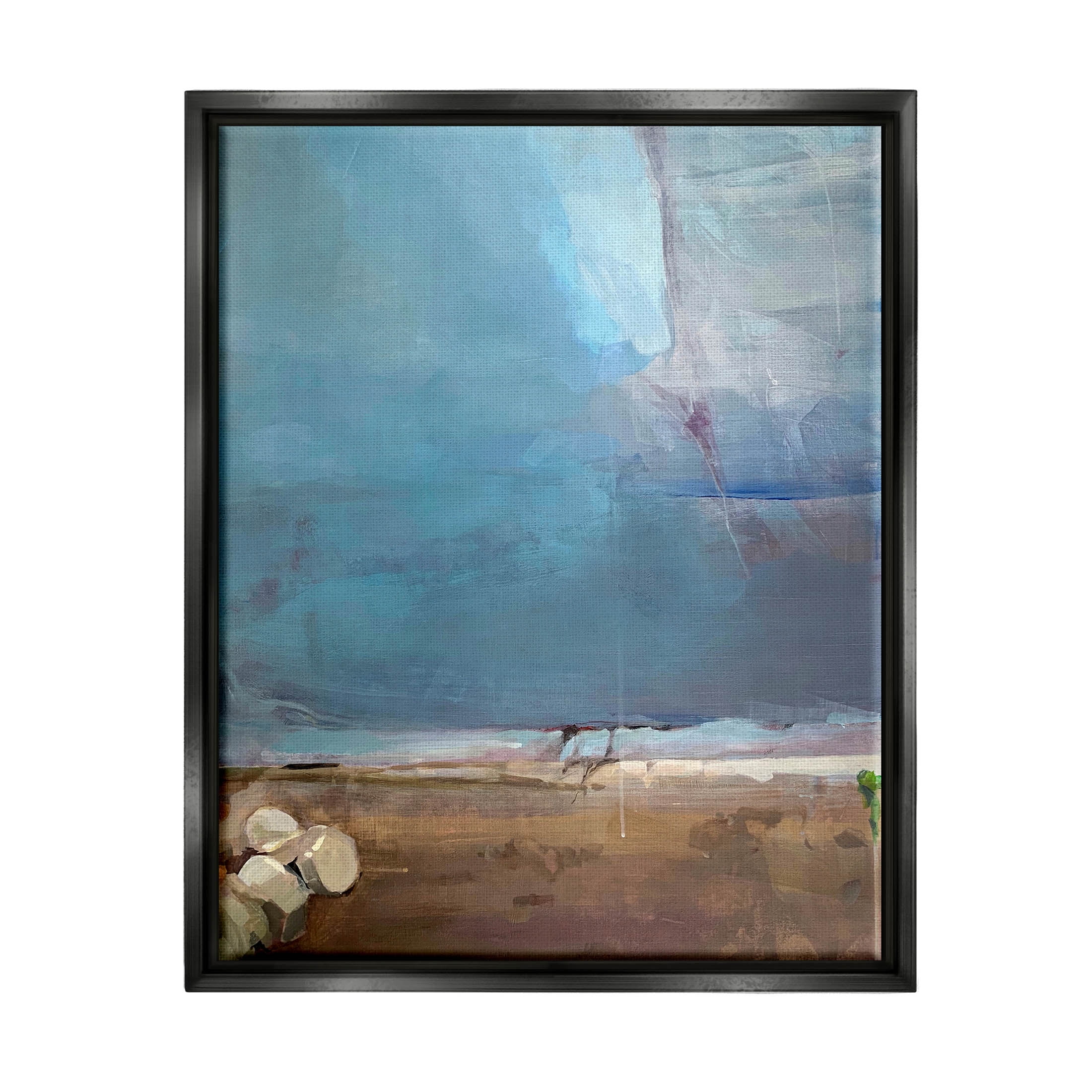 Abstract Sky Scenery Landscape Abstract Painting Jet Black Framed Art Print Wall Art