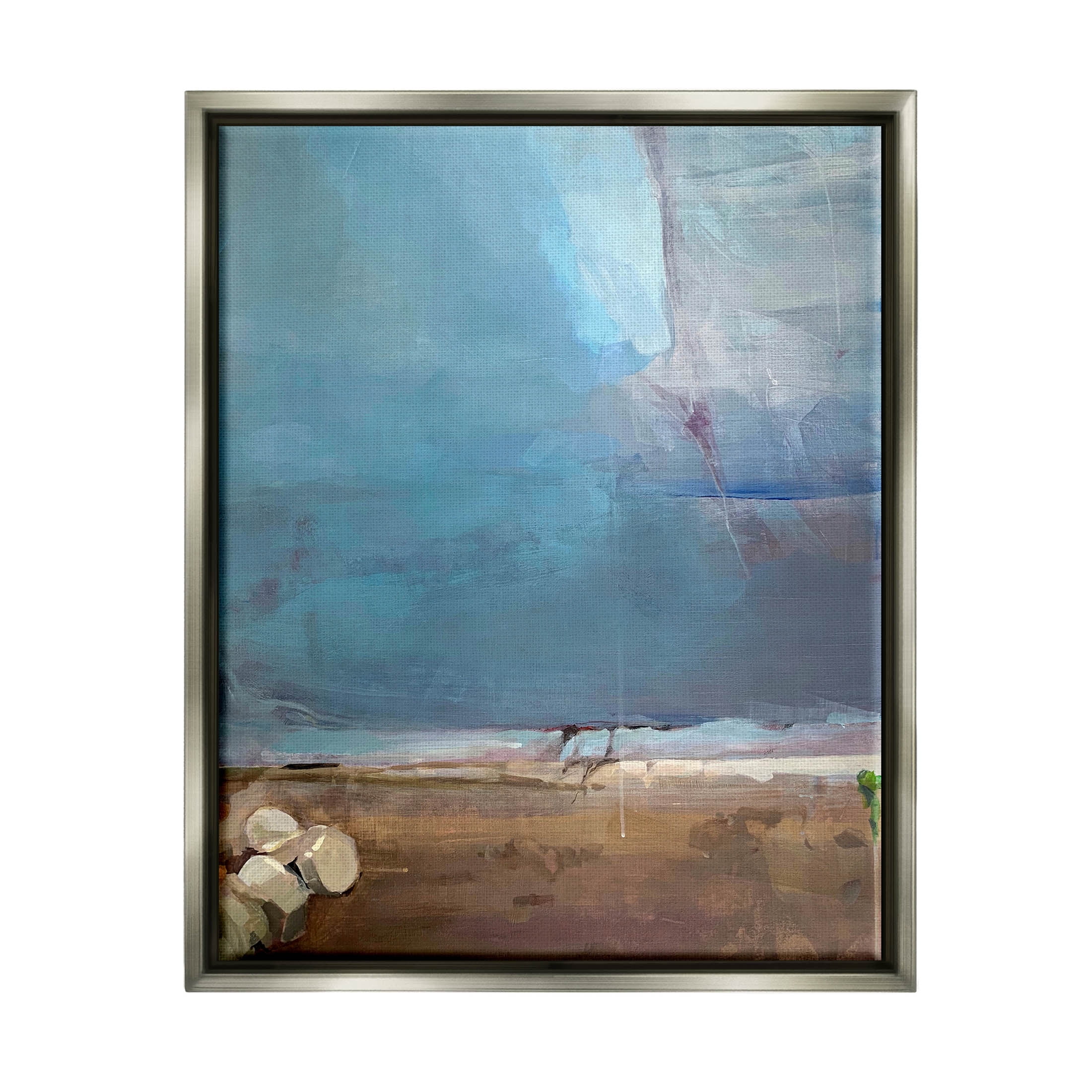 Abstract Sky Scenery Landscape Abstract Painting Luster Gray Framed Art Print Wall Art