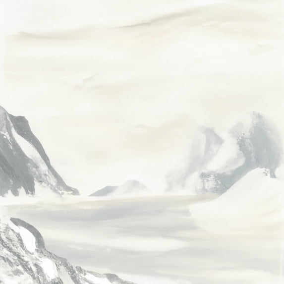 Abstract Snowscape IV - 12" x 18" Art Print Wall Decor