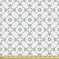 thumbnail image 1 of Ambesonne Abstract Fabric by the Yard Upholstery, Oval Shapes and Squares, 1 Yard, Dark Grey White, 1 of 5