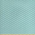 thumbnail image 1 of Ambesonne Abstract Fabric by the Yard Upholstery, Bold Water Fishing, 3 Yards, Turquoise White, 1 of 4
