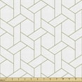 thumbnail image 1 of Ambesonne Abstract Fabric by the Yard Upholstery, Geometric Modern Trellis, 2 Yards, Sand Brown White, 1 of 5