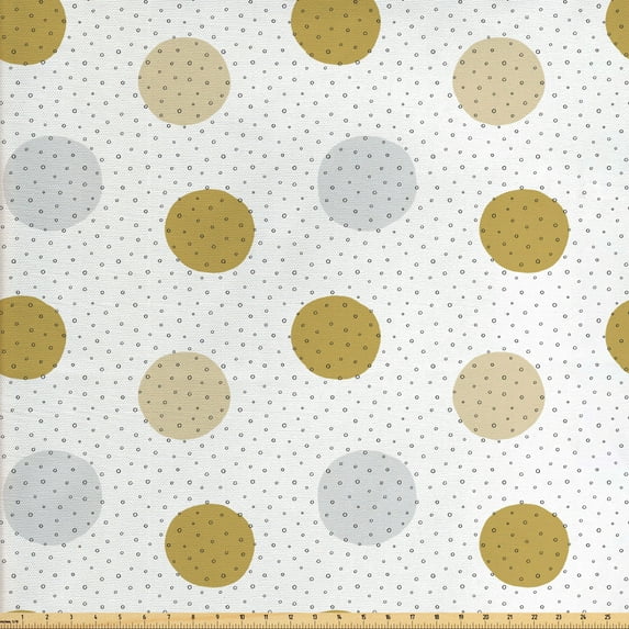 Ambesonne Abstract Fabric by the Yard Upholstery, Circular Shapes Design, 10 Yards, Multicolor