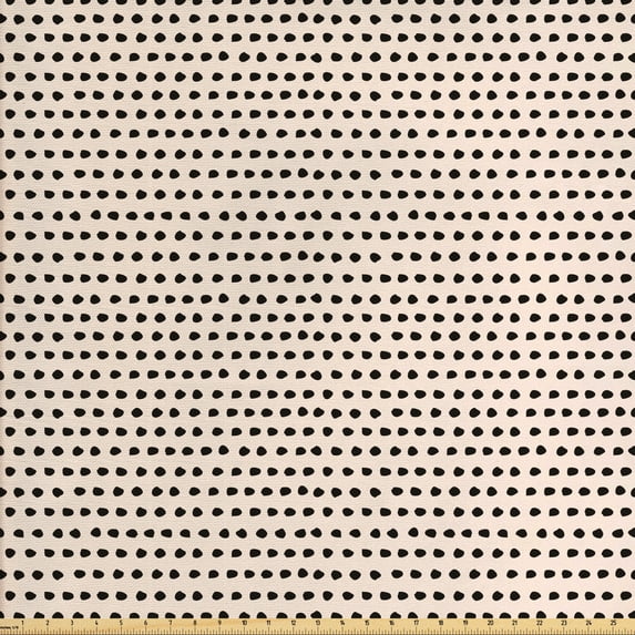Ambesonne Abstract Fabric by the Yard Upholstery, Spots on Neutral Backdrop, 10 Yards, Champagne Charcoal Grey