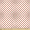 thumbnail image 1 of Ambesonne Abstract Fabric by the Yard Upholstery, Monochrome Polka Dots Art, 1 Yard, Peach and White, 1 of 5