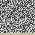 thumbnail image 1 of Ambesonne Geometric Fabric by the Yard Upholstery, Leopard Jaguar Skin Like, 3 Yards, Grey and White, 1 of 5