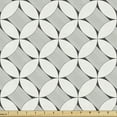 thumbnail image 1 of Ambesonne Abstract Fabric by the Yard Upholstery, Modern Circles Art, 5 Yards, Ivory Dimgray, 1 of 5