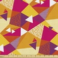 thumbnail image 1 of Abstract Sofa Upholstery Fabric by the Yard, Repetitive 90's Style Design Triangles Stripes Dots Geometric Illustration Print, Decorative Fabric for DIY and Home Accents, Multicolor by Ambesonne, 1 of 5