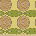 thumbnail image 1 of Abstract Sofa Upholstery Fabric by the Yard, Round Floral Shapes and Horizontal Leafy Details, Decorative Fabric for DIY and Home Accents, Multicolor by Ambesonne, 1 of 5