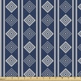 thumbnail image 1 of Ambesonne Abstract Fabric by the Yard Upholstery, Classic Rhombus Pattern, 5 Yards, Night Blue Pale Grey, 1 of 5