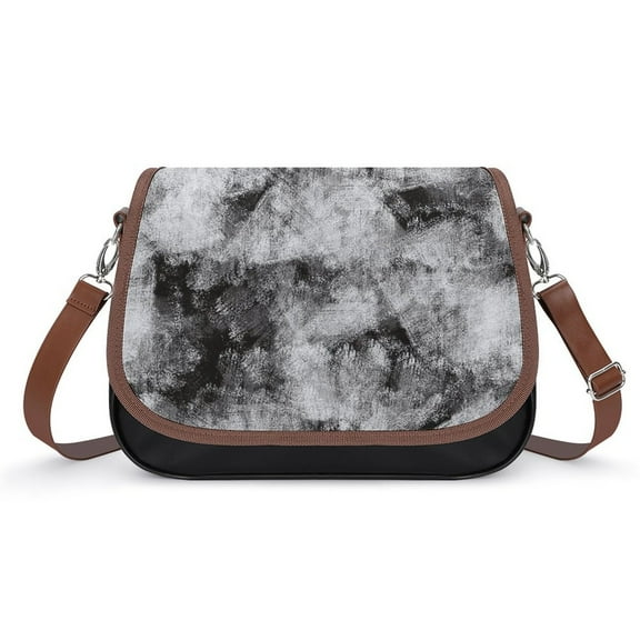 Abstract Soft Color Vintage Crossbody Bag for Women Medium Leather Hobo Bags Shoulder Bag Classic City Leather Satchels