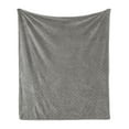 thumbnail image 1 of Abstract Soft Flannel Fleece Blanket, Art Deco Inspired Geometric Pattern of Monochrome Latticework Circular Shapes, Cozy Plush for Indoor and Outdoor Use, 70" x 90", Black and White, by Ambesonne, 1 of 5