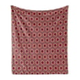 thumbnail image 1 of Abstract Soft Flannel Fleece Blanket, Caleidoscope Inspired Design of Repetitive Funky Colorful Continuing Elements, Cozy Plush for Indoor and Outdoor Use, 50" x 60", Hot Pink Orange, by Ambesonne, 1 of 5