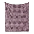 thumbnail image 1 of Abstract Soft Flannel Fleece Blanket, Continuous Composition Cubes Geometric Elements in Violet Tones Print, Cozy Plush for Indoor and Outdoor Use, 50" x 60", Dark Purple Grey Blush, by Ambesonne, 1 of 5