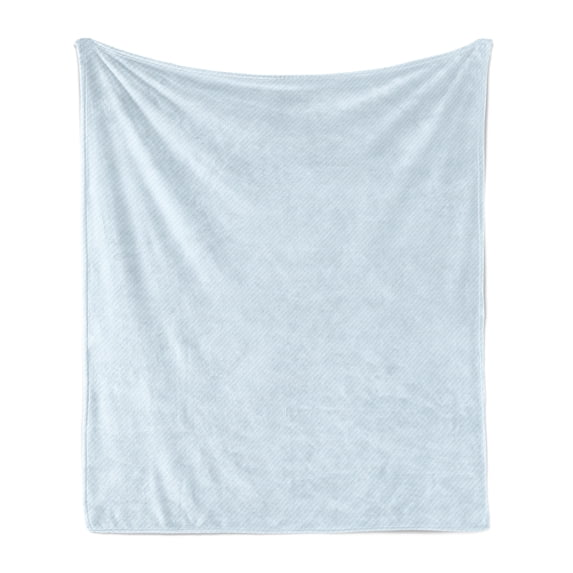 Abstract Soft Flannel Fleece Blanket, Demonstration of Simplistic Diagonal Streaks Monochrome Classical Modern Lines, Cozy Plush for Indoor and Outdoor Use, 50" x 60", Blue and White, by Ambesonne