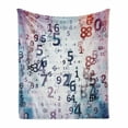thumbnail image 1 of Abstract Soft Flannel Fleece Blanket, Digital Code Numbers Computer Database Science Information Technology Themed Art, Cozy Plush for Indoor and Outdoor Use, 60" x 80", Teal Black, by Ambesonne, 1 of 6