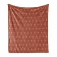 thumbnail image 1 of Abstract Soft Flannel Fleece Blanket, Abstract Digitally Generated Pattern with a Floral Layout Traditional, Cozy Plush for Indoor and Outdoor Use, 50" x 60", Dark Rust and Pale Rust, by Ambesonne, 1 of 6
