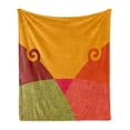 thumbnail image 1 of Abstract Soft Flannel Fleece Blanket, Geometric Design with Swirls and Vortexes Abstract Art Style Vintage Color Palette, Cozy Plush for Indoor and Outdoor Use, 70" x 90", Multicolor, by Ambesonne, 1 of 5