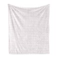 thumbnail image 1 of Abstract Soft Flannel Fleece Blanket, Geometrical Theme Monochrome Illustration Along Regularly Repeating Squares, Cozy Plush for Indoor and Outdoor Use, 50" x 70", Pale Rose White, by Ambesonne, 1 of 5