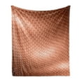 thumbnail image 1 of Abstract Soft Flannel Fleece Blanket, Hexagonal Comb Mesh Pattern with Abstract Wave Motion Effect Geometric Image Print, Cozy Plush for Indoor and Outdoor Use, 60" x 80", Pale Rust, by Ambesonne, 1 of 6