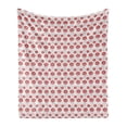 thumbnail image 1 of Abstract Soft Flannel Fleece Blanket, Modern Abstracted Doodle Like Floral on Grunge Sprayed Background, Cozy Plush for Indoor and Outdoor Use, 60" x 80", Vermilion and Charcoal Grey, by Ambesonne, 1 of 6