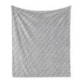 thumbnail image 1 of Abstract Soft Flannel Fleece Blanket, Monochrome Classic Curved Line Bands with Diagonal Swirls Optic Effects Graphic, Cozy Plush for Indoor and Outdoor Use, 70" x 90", Black White, by Ambesonne, 1 of 5
