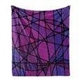thumbnail image 1 of Abstract Soft Flannel Fleece Blanket, Motley Chaotic Composition of Big Small Amorphous Shapes Creating a Fractal Look, Cozy Plush for Indoor and Outdoor Use, 70" x 90", Multicolor, by Ambesonne, 1 of 5