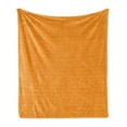 thumbnail image 1 of Abstract Soft Flannel Fleece Blanket, Pattern of Continuing Vertical Dashes Raining Vibrant Tangerine Basic Design, Cozy Plush for Indoor and Outdoor Use, 50" x 60", Orange and White, by Ambesonne, 1 of 5