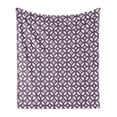 thumbnail image 1 of Abstract Soft Flannel Fleece Blanket, Rhythmic Connected Motifs of Floral Style Illustration on Plain Backdrop, Cozy Plush for Indoor and Outdoor Use, 50" x 60", White and Dried Rose, by Ambesonne, 1 of 5