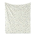 thumbnail image 1 of Abstract Soft Flannel Fleece Blanket, Saturated Spherical Teardrop Shaped Rain Water Drops Particles Design Fusion Image, Cozy Plush for Indoor and Outdoor Use, 50" x 70", Multicolor, by Ambesonne, 1 of 5