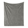 thumbnail image 1 of Abstract Soft Flannel Fleece Blanket, Simple Pattern of Vertically Continuing Zigzag Stripes Classical Feels, Cozy Plush for Indoor and Outdoor Use, 60" x 80", Eggshell Charcoal Grey, by Ambesonne, 1 of 5
