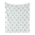 thumbnail image 1 of Abstract Soft Flannel Fleece Throw Blanket, Arrows Pattern in Minimalist Symmetric Geometric Retro Design, Cozy Plush for Indoor and Outdoor Use, 50" x 70", Pale Peach Turquoise, by Ambesonne, 1 of 6