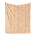 thumbnail image 1 of Abstract Soft Flannel Fleece Throw Blanket, Broken Line Shaped Vertical Dots Pattern Abstract Geometrical Stripes, Cozy Plush for Indoor and Outdoor Use, 70" x 90", Champagne and White, by Ambesonne, 1 of 5