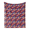 thumbnail image 1 of Abstract Soft Flannel Fleece Throw Blanket, Circles and Dots in a Vibrant Layout Modern, Cozy Plush for Indoor and Outdoor Use, 50" x 60", Multicolor, by Ambesonne, 1 of 5
