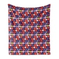 thumbnail image 1 of Abstract Soft Flannel Fleece Throw Blanket, Circles and Dots in a Vibrant Layout Modern, Cozy Plush for Indoor and Outdoor Use, 50" x 70", Multicolor, by Ambesonne, 1 of 5