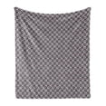 thumbnail image 1 of Abstract Soft Flannel Fleece Throw Blanket, Connected Geometric Shapes Basic Ornamental Items Retro Feels, Cozy Plush for Indoor and Outdoor Use, 70" x 90", Eggshell Blush, by Ambesonne, 1 of 5