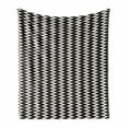 thumbnail image 1 of Abstract Soft Flannel Fleece Throw Blanket, Continuous and Classic Geometric Design of Vertical Zigzags Composition, Cozy Plush for Indoor and Outdoor Use, 60" x 80", Dark Grey Eggshell, by Ambesonne, 1 of 5