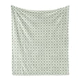 thumbnail image 1 of Abstract Soft Flannel Fleece Throw Blanket, Continuous Pattern with Pastel Symmetric Elements, Cozy Plush for Indoor and Outdoor Use, 50" x 60", Reseda Green Green, by Ambesonne, 1 of 5