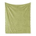 thumbnail image 1 of Abstract Soft Flannel Fleece Throw Blanket, Continuous Vibrant and Flower Inspired Formations, Cozy Plush for Indoor and Outdoor Use, 50" x 60", Green Brown Yellow Green, by Ambesonne, 1 of 5