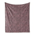 thumbnail image 1 of Abstract Soft Flannel Fleece Throw Blanket, Creative Pattern with Spiral Circle Swirls in Geometric Ovals, Cozy Plush for Indoor and Outdoor Use, 60" x 80", Pink Warm Taupe, by Ambesonne, 1 of 5
