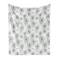 thumbnail image 1 of Abstract Soft Flannel Fleece Throw Blanket, Dandelion Concept Blowball Flower Silhouette Nature Inspirations Vintage Design, Cozy Plush for Indoor and Outdoor Use, 70" x 90", Dried Rose, by Ambesonne, 1 of 5