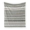 thumbnail image 1 of Abstract Soft Flannel Fleece Throw Blanket, Design Chevron Stripes Native Linear Ornate Pattern, Cozy Plush for Indoor and Outdoor Use, 60" x 80", Army Green Cream White, by Ambesonne, 1 of 6