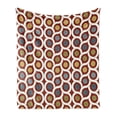 thumbnail image 1 of Abstract Soft Flannel Fleece Throw Blanket, Dots Circles Entangled Lines Curvy Wavy Retro Style Mixed Grid Like Composition, Cozy Plush for Indoor and Outdoor Use, 50" x 60", Multicolor, by Ambesonne, 1 of 6