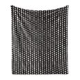 thumbnail image 1 of Abstract Soft Flannel Fleece Throw Blanket, Essential Rhombus Lines Grungy Splashed Backdrop Geometric Print, Cozy Plush for Indoor and Outdoor Use, 50" x 70", Seal Brown and Ivory, by Ambesonne, 1 of 5