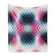 thumbnail image 1 of Abstract Soft Flannel Fleece Throw Blanket, Fractal Lines with Diagonal Geometric Angled Repeating Pattern Display, Cozy Plush for Indoor and Outdoor Use, 60" x 80", Multicolor, by Ambesonne, 1 of 5