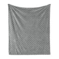 thumbnail image 1 of Abstract Soft Flannel Fleece Throw Blanket, Geometric Inspired Modernistic Pattern with Creative Motif Print, Cozy Plush for Indoor and Outdoor Use, 50" x 70", Grey Charcoal Grey, by Ambesonne, 1 of 5
