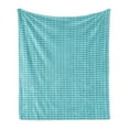 thumbnail image 1 of Abstract Soft Flannel Fleece Throw Blanket, Geometrical Print of Vertical Zigzags in Aquatic Tones Simplistic, Cozy Plush for Indoor and Outdoor Use, 70" x 90", Seafoam Sea Blue, by Ambesonne, 1 of 5